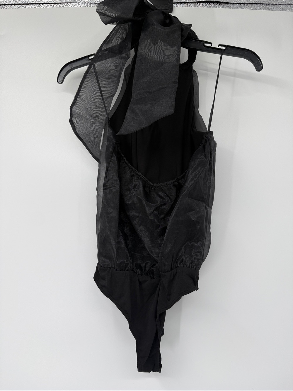 Sheer Black Halter Bodysuit NWT Size S